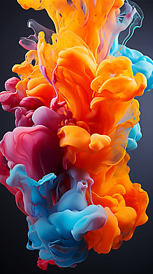 JPG 스튜디오촬영 편집이미지 잉크 사람없음 컬러풀 물감 액체 혼합 번짐 이미지편집 편집실사 AI컴퓨터그래픽 AI콘텐츠 컬러 실내 미술도구 CG 파일형식 효과