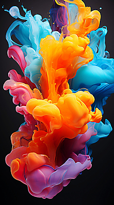 JPG 스튜디오촬영 편집이미지 잉크 사람없음 컬러풀 물감 액체 혼합 번짐 이미지편집 편집실사 AI컴퓨터그래픽 AI콘텐츠 컬러 실내 미술도구 CG 파일형식 효과