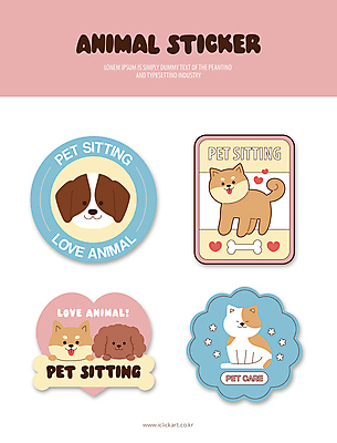 반려견 스티커 여러마리 일러스트 앉기 사람없음 세트 라벨 귀여움 사각형 고양이 하트 원형 강아지 메롱 개뼈다귀 돌봄 펫케어 반려묘 국내일러스트 AI파일 모양 도형 다수 컨셉 포유류 모션 프레임 관리 반려동물 개 애견간식 파일형식 벡터