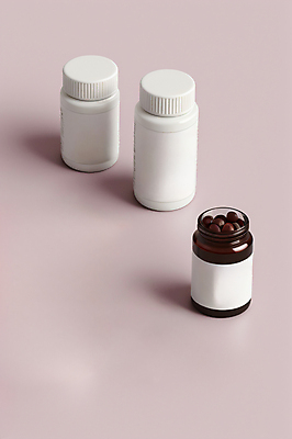 JPG 편집이미지 분홍색 사람없음 알약 약 흰색 약병 목업 편집실사 AI포토 AI콘텐츠 컬러 의학 CG 병_담는 파일형식