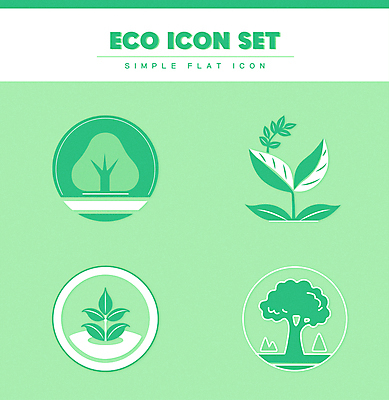 나무 아이콘 잎 사람없음 연두색 세트 새싹 자연보호 원형 심볼 에코 친환경 2D아이콘 AI파일 도형 식물 자연 초록색 환경 보호 파일형식 벡터