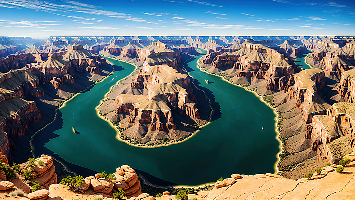 JPG 편집이미지 하늘 풍경 사람없음 골짜기 계곡 세계문화유산 그랜드캐니언 편집실사 AI포토 AI콘텐츠 자연 미국 문화재 CG 파일형식