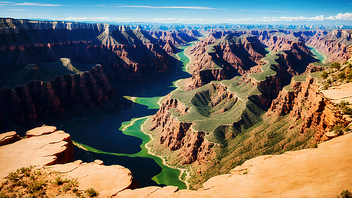 JPG 구름 편집이미지 하늘 풍경 사람없음 골짜기 계곡 세계문화유산 그랜드캐니언 편집실사 AI포토 AI콘텐츠 자연요소 자연 미국 문화재 CG 파일형식