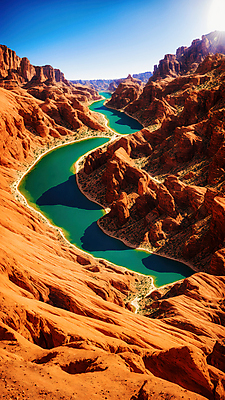 JPG 편집이미지 하늘 풍경 사람없음 빛 태양 골짜기 계곡 세계문화유산 그랜드캐니언 편집실사 AI포토 AI콘텐츠 자연요소 자연 미국 문화재 CG 파일형식