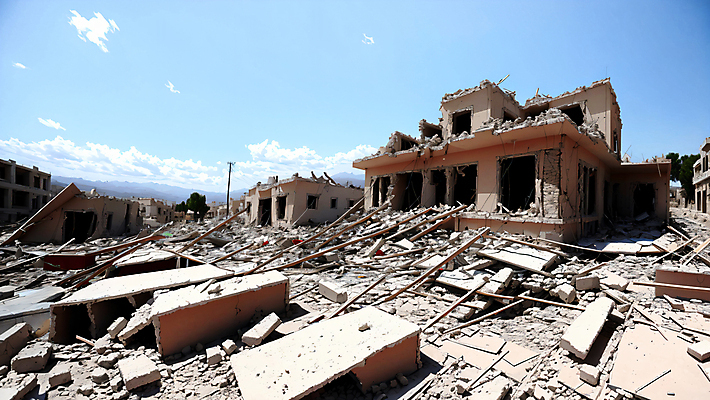 JPG 주간 편집이미지 사람없음 야외 건물 손상 파편 자연재해 폐허 재해 붕괴 지진 무너짐 편집실사 AI포토 AI콘텐츠 자연요소 건축물 컨셉 모션 CG 파일형식