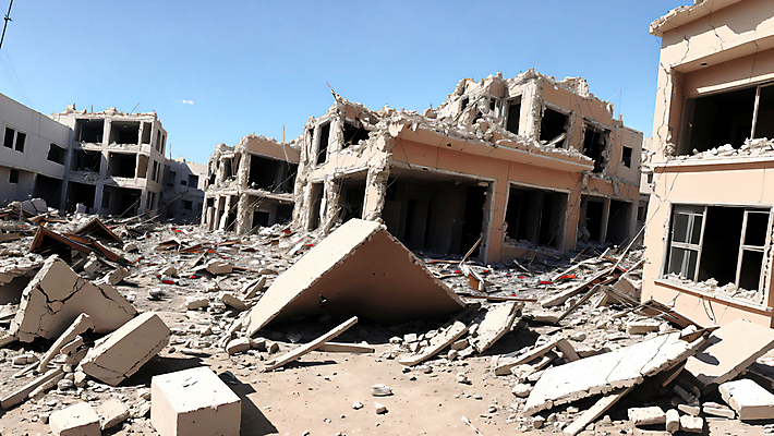 JPG 주간 편집이미지 사람없음 야외 건물 손상 파편 자연재해 폐허 재해 붕괴 지진 무너짐 편집실사 AI포토 AI콘텐츠 자연요소 건축물 컨셉 모션 CG 파일형식