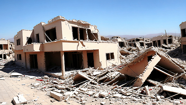 JPG 주간 편집이미지 사람없음 야외 건물 손상 파편 자연재해 폐허 재해 붕괴 지진 무너짐 편집실사 AI포토 AI콘텐츠 자연요소 건축물 컨셉 모션 CG 파일형식