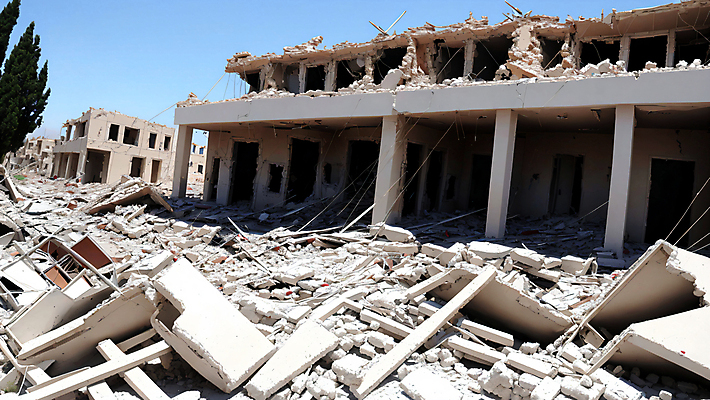 JPG 주간 편집이미지 사람없음 야외 건물 손상 파편 자연재해 폐허 재해 붕괴 지진 무너짐 편집실사 AI포토 AI콘텐츠 자연요소 건축물 컨셉 모션 CG 파일형식