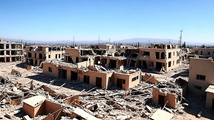 JPG 주간 편집이미지 사람없음 야외 건물 손상 파편 자연재해 폐허 재해 붕괴 지진 무너짐 편집실사 AI포토 AI콘텐츠 자연요소 건축물 컨셉 모션 CG 파일형식