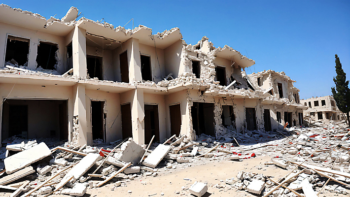 JPG 주간 편집이미지 사람없음 야외 건물 손상 파편 자연재해 폐허 재해 붕괴 지진 무너짐 편집실사 AI포토 AI콘텐츠 자연요소 건축물 컨셉 모션 CG 파일형식