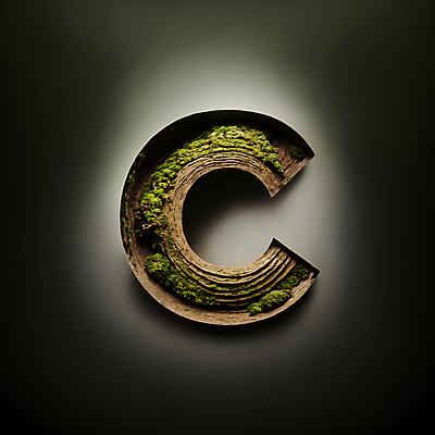 JPG 나무 편집이미지 문자 알파벳 대문자 이끼 타이포그라피 사람없음 목재 디지털합성 C 편집소스 이미지편집 편집실사 AI컴퓨터그래픽 AI콘텐츠 식물 영어 재료 CG 파일형식