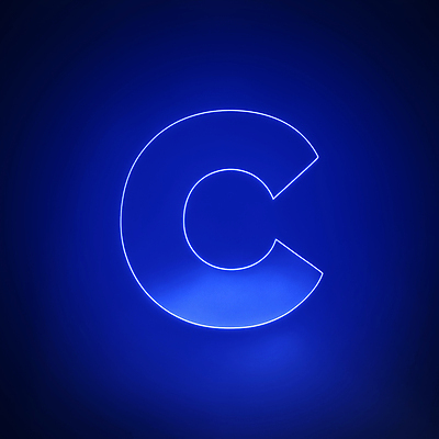 JPG 편집이미지 문자 알파벳 대문자 타이포그라피 사람없음 파란색 디지털합성 네온 C 편집소스 이미지편집 편집실사 AI컴퓨터그래픽 AI콘텐츠 영어 컬러 CG 파일형식