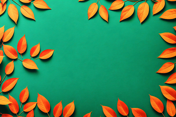 JPG 편집 편집이미지 배너 나뭇잎 프레임 사람없음 초록색 3D 주황색 디지털합성 카피스페이스 편집소스 편집3D AI컴퓨터그래픽 AI콘텐츠 컬러 잎 공백 파일형식