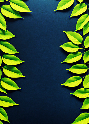 JPG 편집 편집이미지 배너 나뭇잎 프레임 사람없음 초록색 3D 디지털합성 카피스페이스 편집소스 편집3D AI컴퓨터그래픽 AI콘텐츠 컬러 잎 공백 파일형식