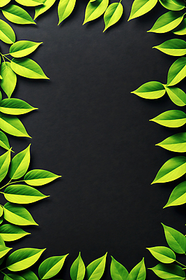 JPG 편집 편집이미지 배너 나뭇잎 프레임 사람없음 초록색 3D 디지털합성 카피스페이스 편집소스 편집3D AI컴퓨터그래픽 AI콘텐츠 컬러 잎 공백 파일형식