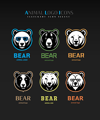 동물 아이콘 안경 얼굴 여러마리 곰 사람없음 컬러풀 선글라스 머리 라벨 검은색 다양 2D아이콘 AI파일 잡화 컬러 다수 포유류 프레임 신체부위 파일형식 벡터