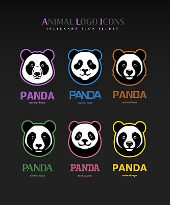 동물 아이콘 얼굴 여러마리 사람없음 컬러풀 머리 라벨 검은색 다양 2D아이콘 AI파일 컬러 다수 프레임 신체부위 파일형식 벡터