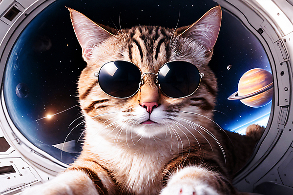 JPG 편집이미지 한마리 응시 사람없음 선글라스 우주 고양이 행성 우주비행사 우주선 디지털합성 우주복 편집소스 편집실사 AI컴퓨터그래픽 AI콘텐츠 1 시선 옷 안경 포유류 반려동물 CG 파일형식