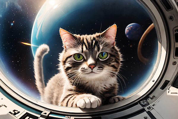 JPG 편집이미지 한마리 응시 사람없음 반사 우주 고양이 행성 우주비행사 우주선 디지털합성 우주복 편집소스 편집실사 AI컴퓨터그래픽 AI콘텐츠 1 시선 옷 포유류 반려동물 CG 파일형식