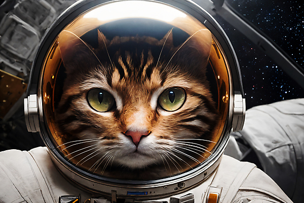 JPG 편집이미지 한마리 응시 사람없음 우주 고양이 우주비행사 우주선 디지털합성 우주복 편집소스 편집실사 AI컴퓨터그래픽 AI콘텐츠 1 시선 옷 포유류 반려동물 CG 파일형식