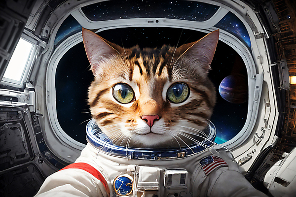 JPG 편집이미지 한마리 응시 사람없음 우주 고양이 행성 우주비행사 우주선 디지털합성 우주복 편집소스 편집실사 AI컴퓨터그래픽 AI콘텐츠 1 시선 옷 포유류 반려동물 CG 파일형식