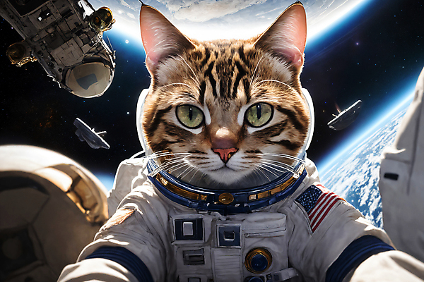 JPG 편집이미지 한마리 응시 지구 사람없음 우주 고양이 행성 우주비행사 떠있는 디지털합성 우주복 편집소스 편집실사 AI컴퓨터그래픽 AI콘텐츠 1 시선 옷 포유류 모션 반려동물 CG 파일형식