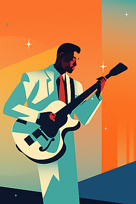 남자 포스터 악기 음악 연주 일러스트 한명 들기 성인 반짝임 콘서트 공연 빈티지 복고 재즈 성인남자한명만 국내일러스트 AI파일 1 컨셉 모션 문화예술 사람 이벤트 남자한명만 성인남자만 파일형식 벡터