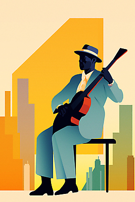 전신 남자 실루엣 포스터 악기 음악 의자 일러스트 한명 앉기 성인 건물 노란색 콘서트 공연 잡기 빈티지 복고 재즈 성인남자한명만 국내일러스트 AI파일 1 건축물 컬러 가구 컨셉 모션 문화예술 촬영기법 사람 이벤트 남자한명만 성인남자만 파일형식 벡터