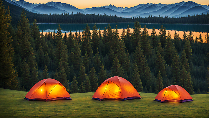 JPG 나무 편집이미지 호수 산 텐트 풍경 잔디 사람없음 야외 빛 일몰 캠핑 저녁 캠핑장 오후 편집실사 AI포토 AI콘텐츠 식물 레저 캠핑도구 노을 야간 CG 파일형식