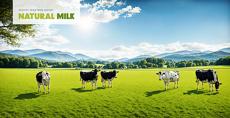 PSD 구름 편집이미지 배너 여러마리 하늘 산 풍경 초원 사람없음 햇빛 태양 젖소 낙농업 이미지편집 자연요소 산업 다수 소 파일형식