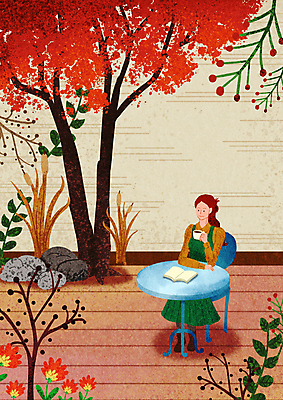 전신 PSD 여자 꽃 여유 커피 의자 일러스트 단풍나무 한명 들기 앉기 성인 책 독서 가을풍경 카페 마시기 발코니 가을 풀잎 성인여자한명만 국내일러스트 나무 식물 1 계절 감정 음료 가구 단풍 잎 모션 사람 풍경 상점 풀_식물 여자한명만 성인여자만 파일형식 가을_계절