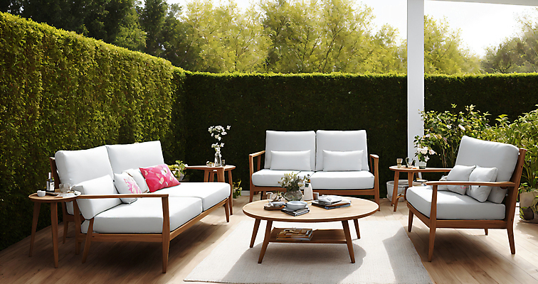 JPG 편집이미지 화분 쿠션 창문 자연 탁자 사람없음 담장 인테리어 소파 풀 내추럴 나무담장 야외테라스 플랜테리어 편집실사 AI포토 AI콘텐츠 식물 디자인 가구 의자 발코니 CG 생태계 파일형식