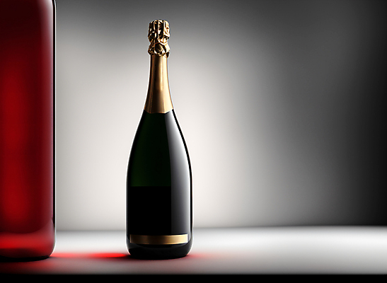 JPG 편집이미지 술병 사람없음 검은색 고급 샴페인 디지털합성 샴페인병 목업 편집실사 AI포토 AI콘텐츠 컬러 컨셉 병_용기 주류 CG 파일형식