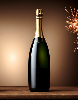 JPG 편집이미지 술병 불꽃 사람없음 고급 샴페인 디지털합성 샴페인병 나무탁자 목업 편집실사 AI포토 AI콘텐츠 컨셉 탁자 불 병_용기 주류 CG 파일형식
