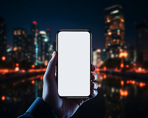 PSD 편집이미지 손 야경 들기 야외 신체부위 스마트폰 스마트기기 도시풍경 스크린 목업 이미지편집 모션 사람 풍경 전자제품 핸드폰 도시 야간 파일형식 풍경_경치