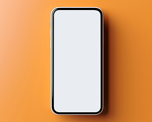 스튜디오촬영 PSD 편집이미지 사람없음 스마트폰 스마트기기 하이앵글 스크린 주황색 목업 이미지편집 뷰포인트 컬러 실내 전자제품 핸드폰 파일형식
