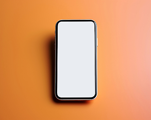 스튜디오촬영 PSD 편집이미지 사람없음 스마트폰 스마트기기 하이앵글 스크린 주황색 목업 이미지편집 뷰포인트 컬러 실내 전자제품 핸드폰 파일형식