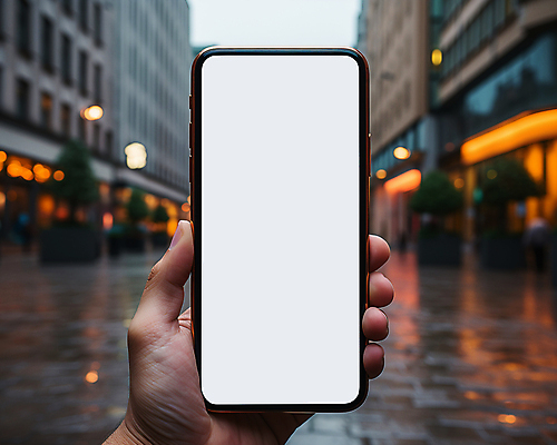 PSD 편집이미지 손 거리 들기 야외 신체부위 스마트폰 스마트기기 도시풍경 스크린 목업 이미지편집 모션 사람 풍경 전자제품 핸드폰 도시 파일형식