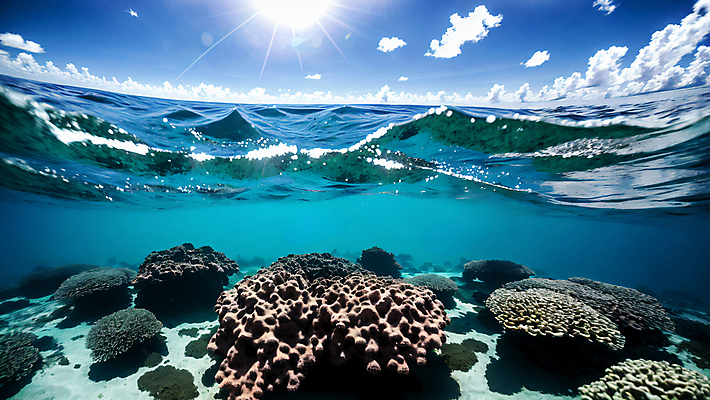 JPG 구름 편집이미지 파도 바다 자연 하늘 풍경 사람없음 파란색 햇빛 바닷속 수중 수면 해수면 편집실사 AI포토 AI콘텐츠 자연요소 컬러 물 태양 CG 생태계 파일형식