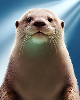 JPG 동물 편집이미지 한마리 포유류 사람없음 귀여움 수달 편집실사 AI포토 AI콘텐츠 1 컨셉 CG 파일형식