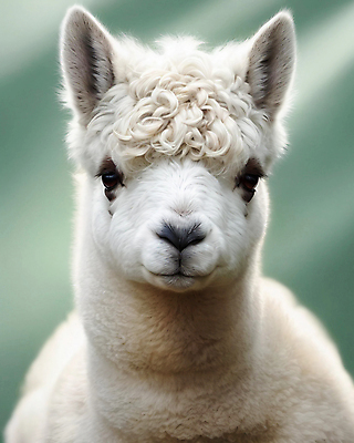 JPG 동물 편집이미지 한마리 사람없음 귀여움 알파카 편집실사 AI포토 AI콘텐츠 1 컨셉 CG 파일형식
