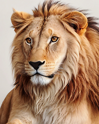 JPG 동물 편집이미지 한마리 사람없음 귀여움 사자 숫사자 편집실사 AI포토 AI콘텐츠 1 컨셉 포유류 CG 수컷 파일형식