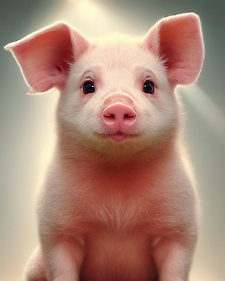 JPG 동물 편집이미지 한마리 사람없음 귀여움 돼지 편집실사 AI포토 AI콘텐츠 1 컨셉 포유류 CG 파일형식
