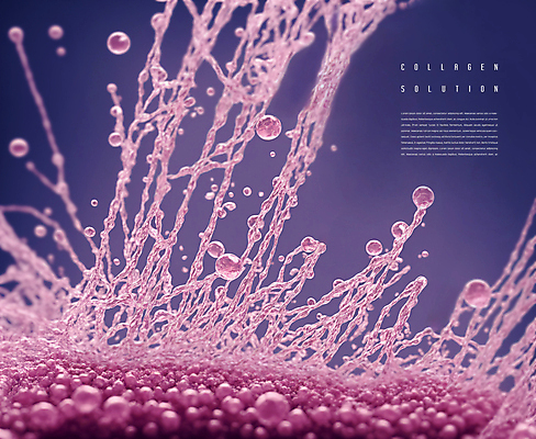 PSD 편집이미지 디자인 사람없음 그래픽 보라색 물방울 원형 피부관리 스킨케어 안티에이징 콜라겐 이미지편집 도형 컬러 뷰티 단백질 파일형식