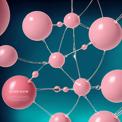 PSD 편집이미지 디자인 분홍색 사람없음 그래픽 원형 연결 피부관리 스킨케어 안티에이징 콜라겐 이미지편집 도형 컬러 뷰티 단백질 파일형식