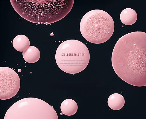 PSD 편집이미지 디자인 분홍색 사람없음 그래픽 원형 피부관리 스킨케어 안티에이징 콜라겐 이미지편집 도형 컬러 뷰티 단백질 파일형식