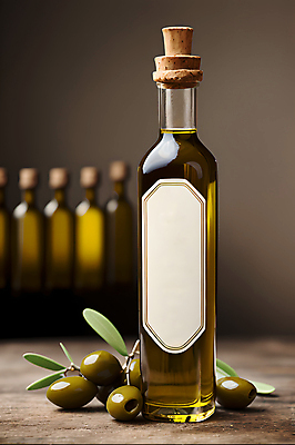 JPG 편집이미지 잎 식재료 유리병 사람없음 올리브오일 올리브 나무탁자 목업 편집실사 AI포토 AI콘텐츠 식물 열매 탁자 병_용기 기름_음식 CG 파일형식