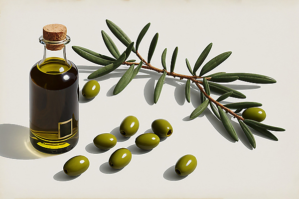 JPG 편집이미지 잎 식재료 유리병 사람없음 나뭇가지 올리브오일 올리브 편집실사 AI포토 AI콘텐츠 나무 식물 열매 병_용기 기름_음식 CG 파일형식