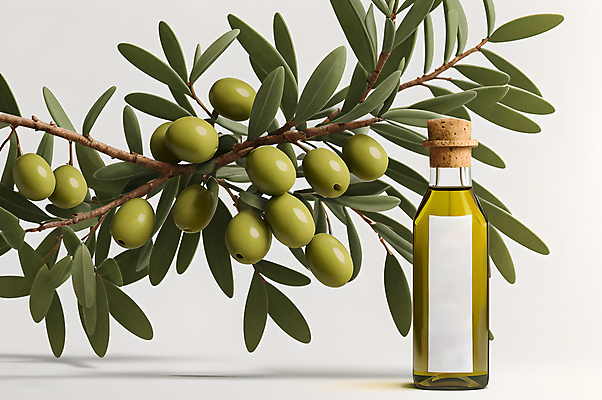 JPG 편집이미지 잎 식재료 유리병 사람없음 나뭇가지 올리브오일 올리브 목업 편집실사 AI포토 AI콘텐츠 나무 식물 열매 병_용기 기름_음식 CG 파일형식