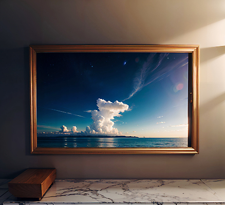 JPG 구름 편집이미지 바다 창문 하늘 프레임 풍경 사람없음 사각형 디지털합성 편집소스 편집실사 AI포토 AI콘텐츠 자연요소 도형 CG 파일형식